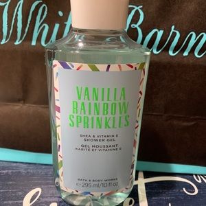Vanilla rainbow sprinkles shower gel
